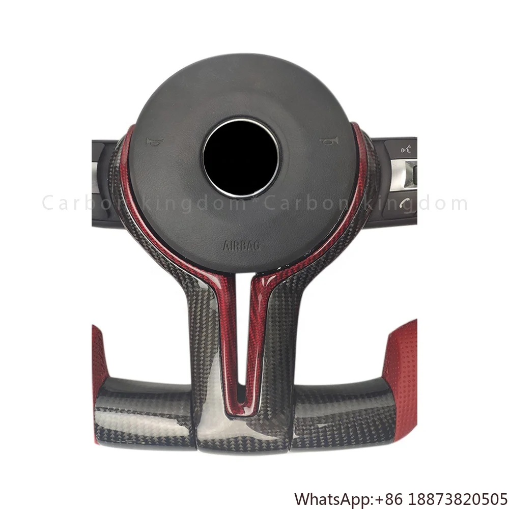 Factory Custom Alcantara Carbon Fiber LED Steering Wheel Fit for BMW I8 I3 Steering Wheel