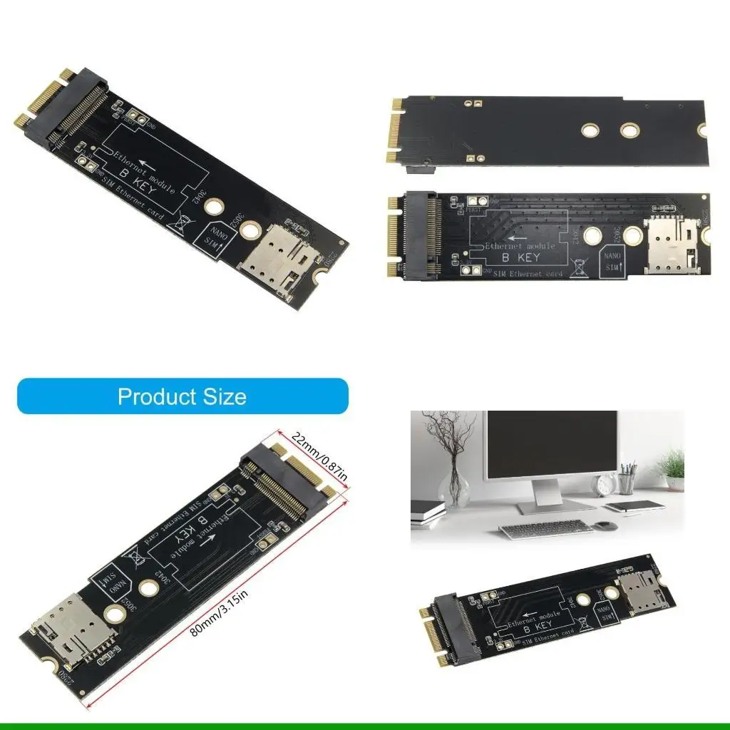 U55C M.2 B & M 2280 to B Adapters For 3042/3052 Networking Module 3G 4G