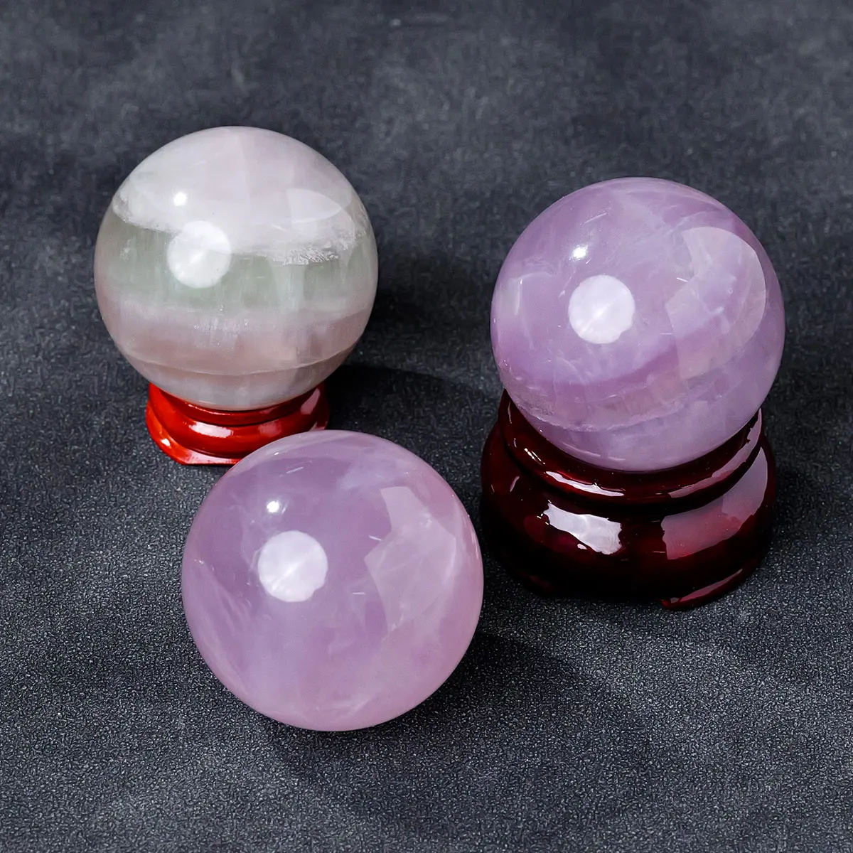 1PC Natural Rainbow Fluorite Mineral Sphere Healing Crystal Ball Decoration Gemstone Collection Specimen Ornaments Polishedt