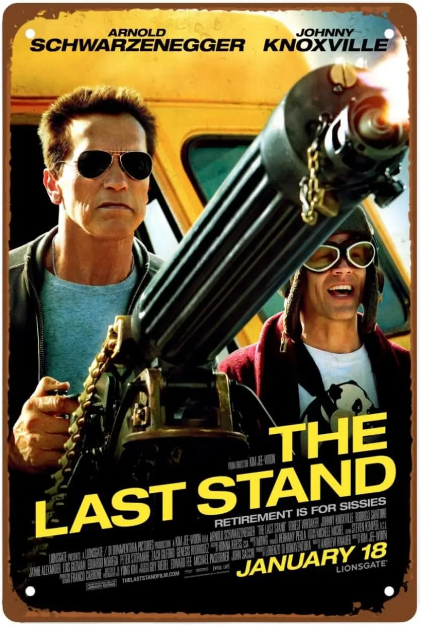 1w,The Last Stand Movie Man Cave Decor wall artMovie Poster room decor Metal Wall Tin Sign Retro Gift Vintage Decorations 8x12-a