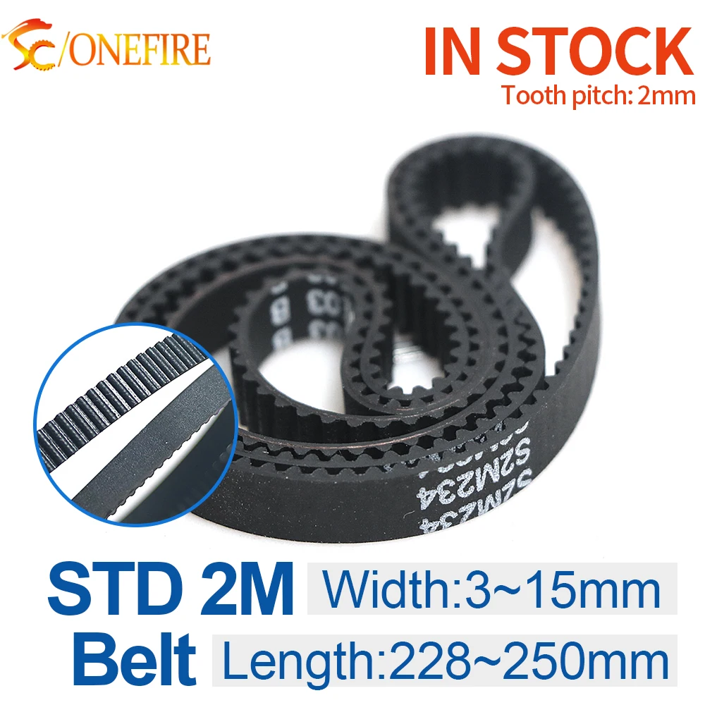 STS S2M Synchronous Timing Belt 228 230 232 234 236 238 240 242 244 246 248 Width 3/4/5/6/9/10/12/15mm Closed Loop Rubber Belt