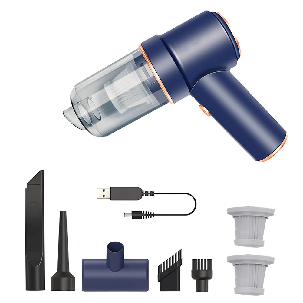 Handheld Cordless Vacuum Cleaner,USB 42000 RPM Portable Compressed Air Dust Blower,Rechargeable Mini Car Vacuum Cleaner