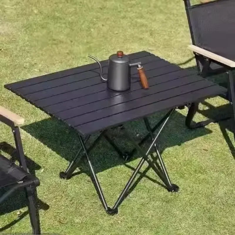 

Black Lounge Camping Table Backyard Grill Dining High Quality Camping Table Folding Beach Mesa Camping Plegables Patio Furniture
