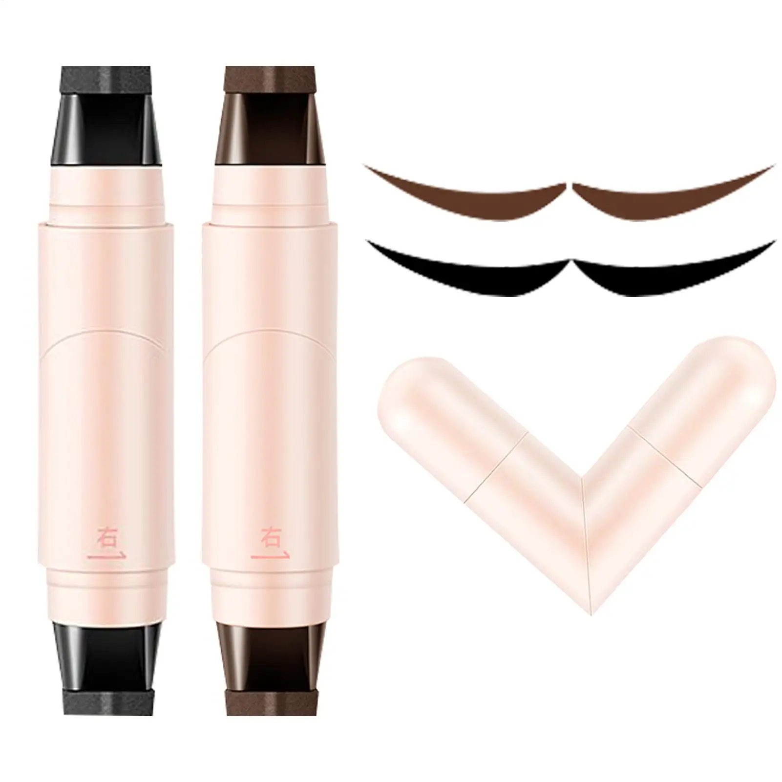 Rotating Eyeliners Stamp Pen Waterproof Makeup Stencil Easyuse Eyeliners Stencils Pencil Smooth Precise Long Lasting Makeup Pen