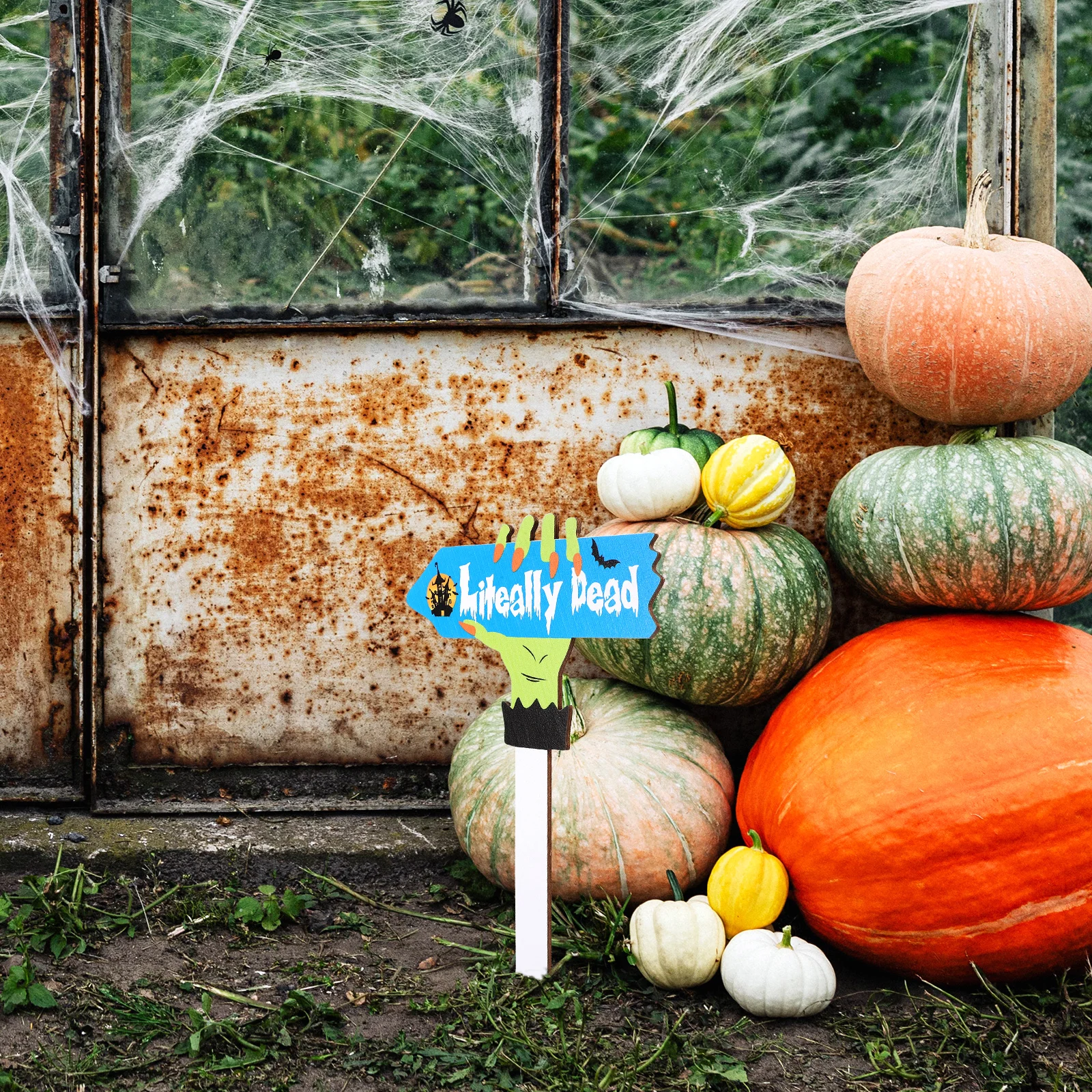 

Wooden Halloween Yard Sign Garden Decoration Outdoor Horror Party Vintage Scary Decor For Home Festival Gift
