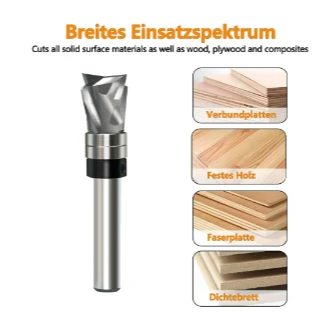 حافة مركبة من الحواف الحلزونية ذات 8 مقابض لتحديد المقبض وسبائك متكاملة ونحت نهاية مطحنة النجارة المركبة #3