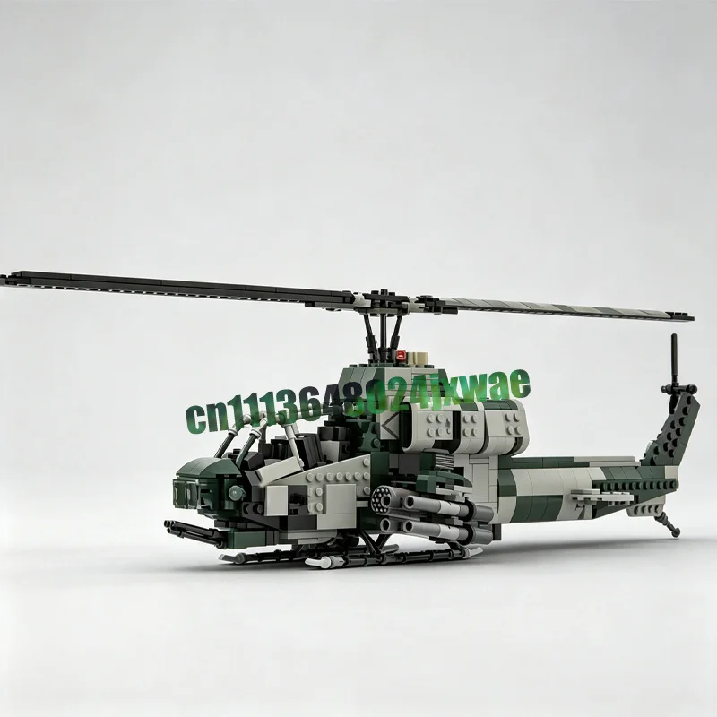 NEW 928 PCS Super Cobra Attack Helicopter MOC Building Blocks Custom Puzzle DIY Assembly Creative Toy Gifts Educational Display