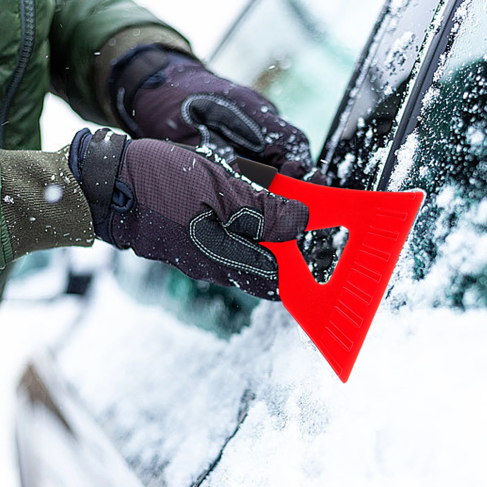 

2pcs Mini Plastic Ice Scraper Lightweight PVC Car Windshield Snow Removal Tool Frost Remover Portable Deicing Shovel Efficient