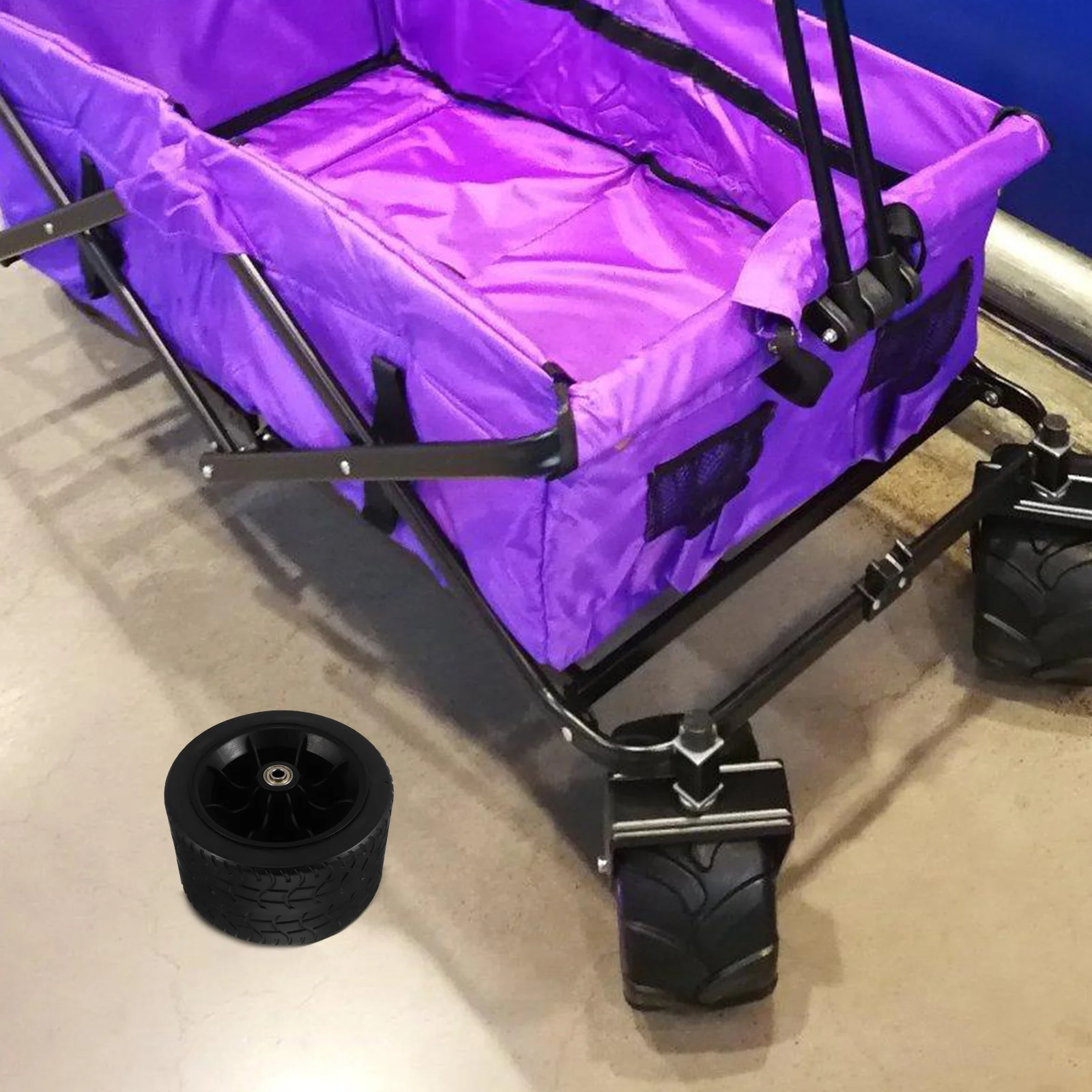 

Heavy Duty Solid Wheel for Outdoor Camping Carts with Dual Bearings All-Terrain Replacement Tires for Utility Wagons Garden