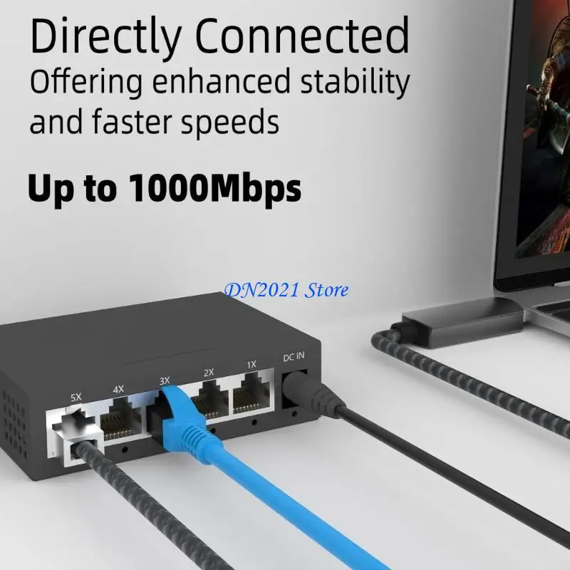 

F3KE Aluminum Alloy USB3.0 Networking Adapters Cable 5Gbps Transfer Speed Plugs Play Ethernet Converters For Laptop PC