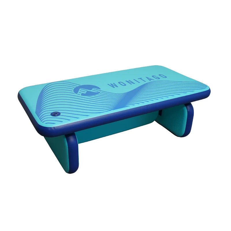 Customized Drop Stitch Inflatable Table Portable Furniture Suite Inflatable Table For Outdoors Lake Dock Floats Camping Boating