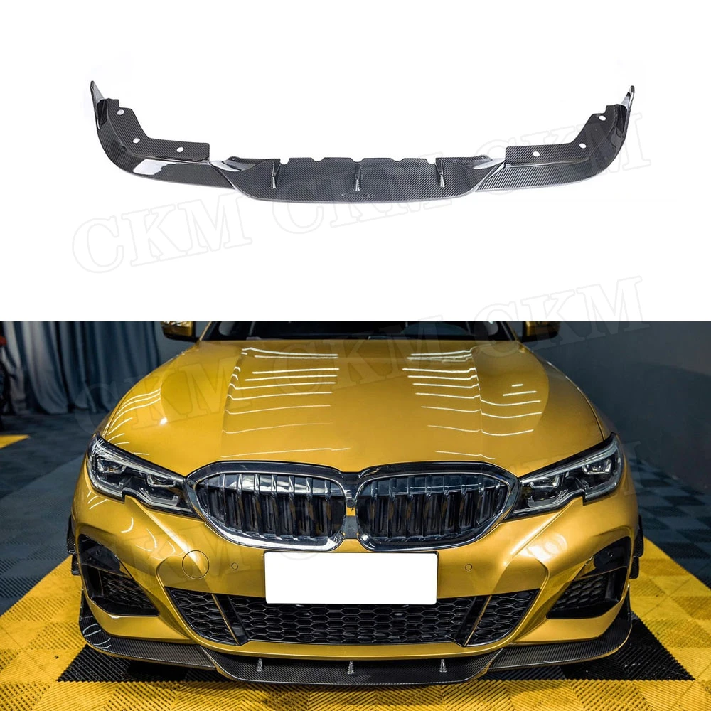 

Dry Carbon Fiber Front Lip Spoiler Front Bumper Chin Spoiler Splitters Car Accessories For BMW 3 Series G20 325i 2019 2020