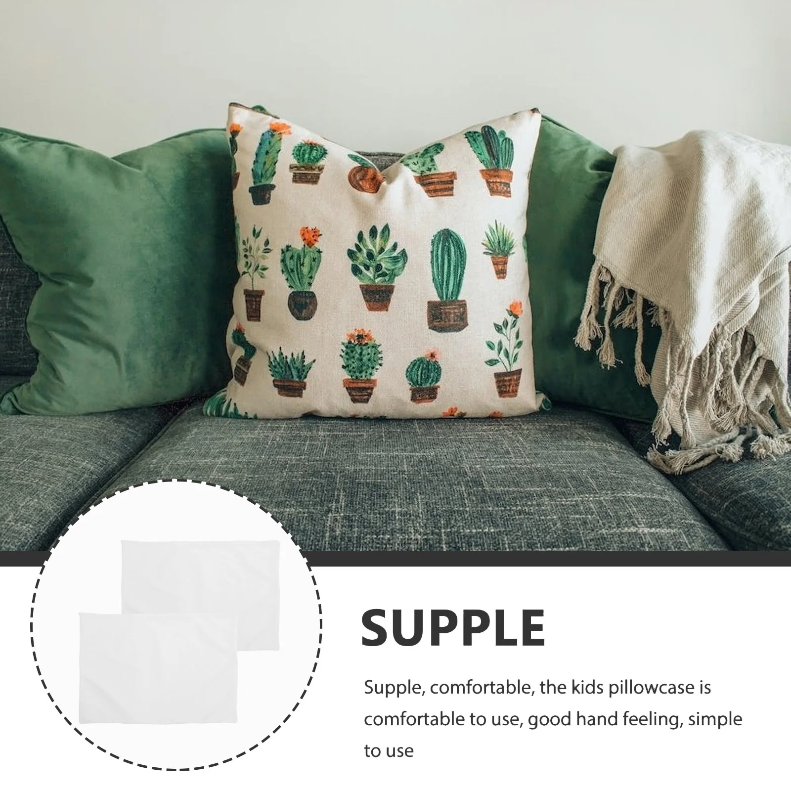 قطعتان من كيس وسادة آمن ومفيد للأطفال الصغار، غطاء وسادة ذو ملمس ناعم مثالي للأطفال والرضع #6