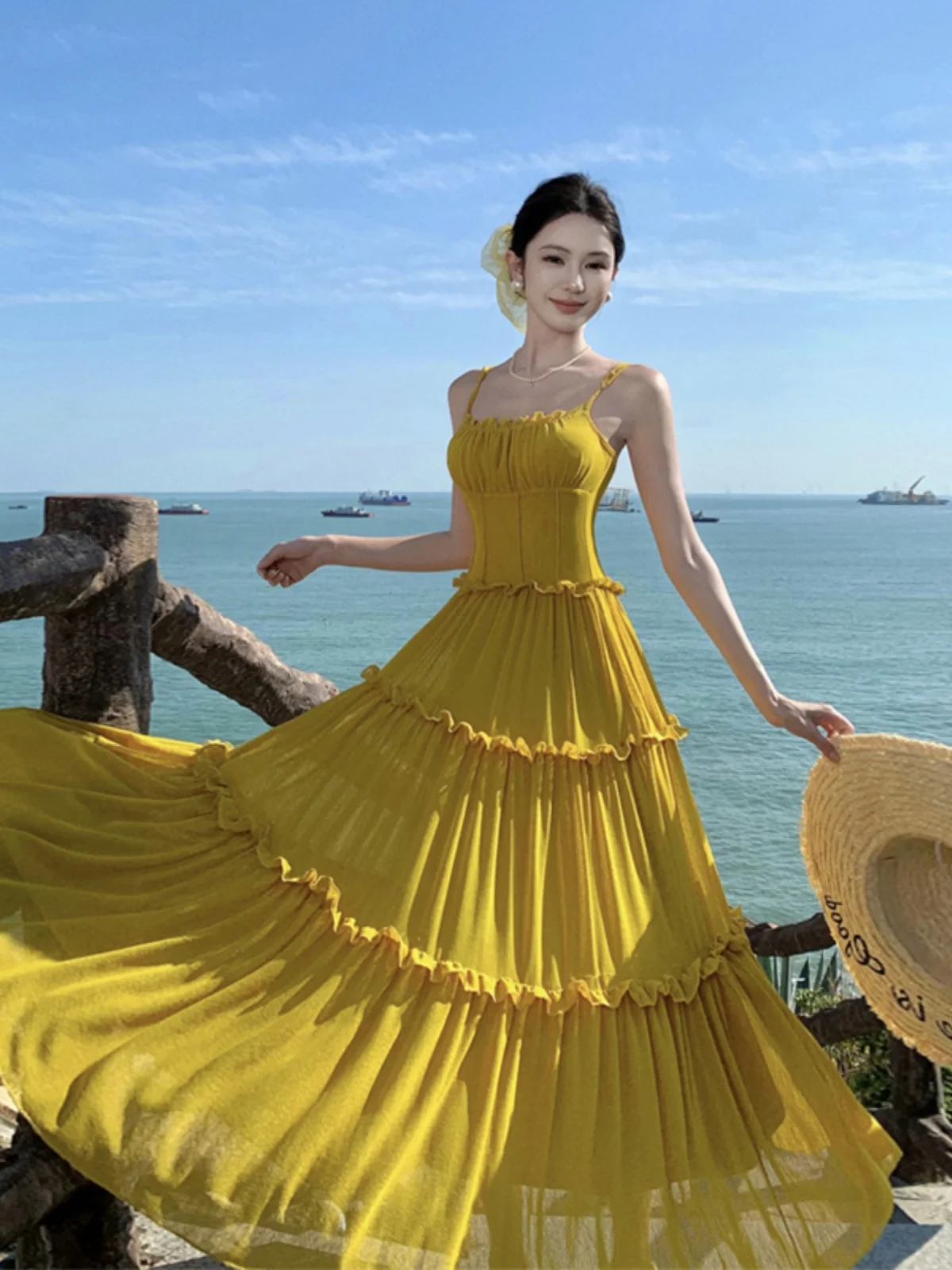 Yellow Lace Ear Flo…