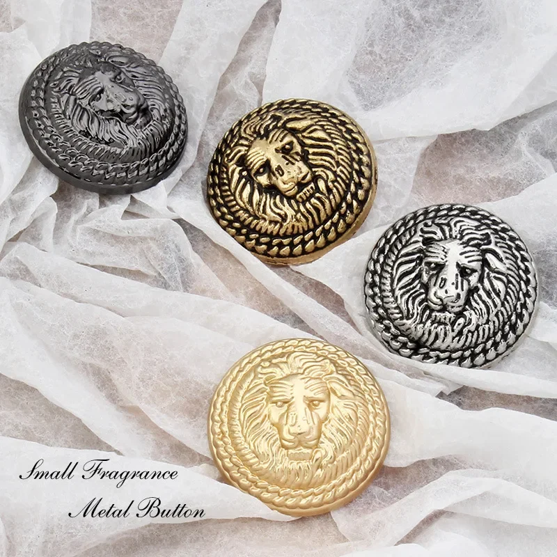 زر خياطة أسد الماعز العتيق ، إكسسوارات يدوية الصنع ، تزيين الملابس ، 15 ، 20 رأس ، 25 صوفي #6