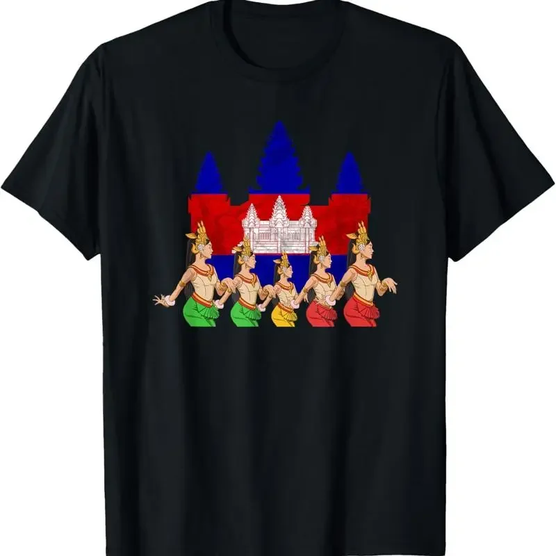 Cambodia Cambodian Khmer Traditional Dance Apsara Flag T Shirt