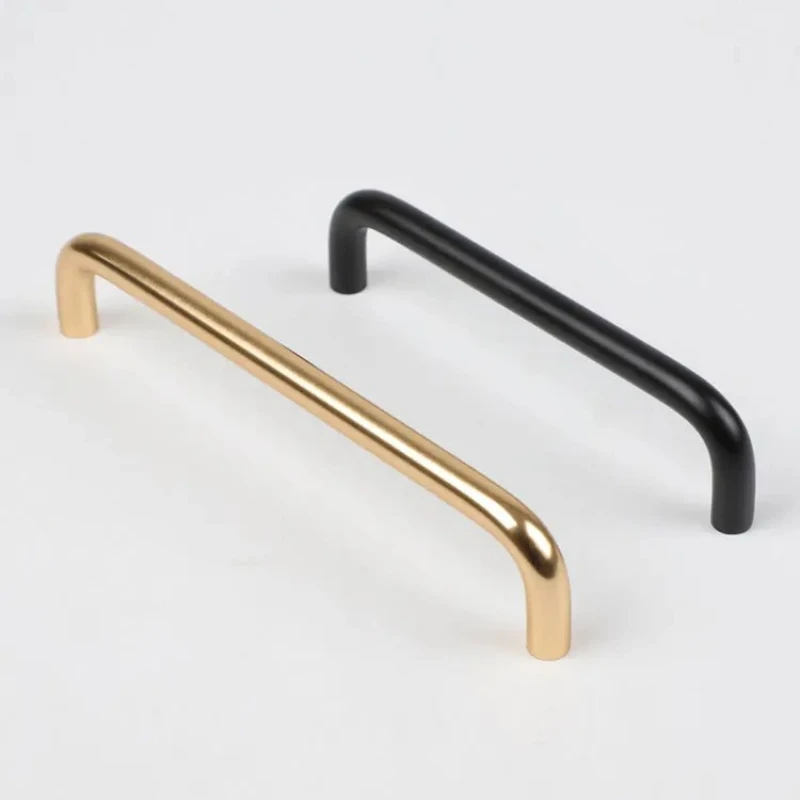 Modern Minimalist Aluminum Alloy Cabinet Pulls Handles for Kitchen Wardrobe Drawer Knobs Furniture Hardware Gold/Black
