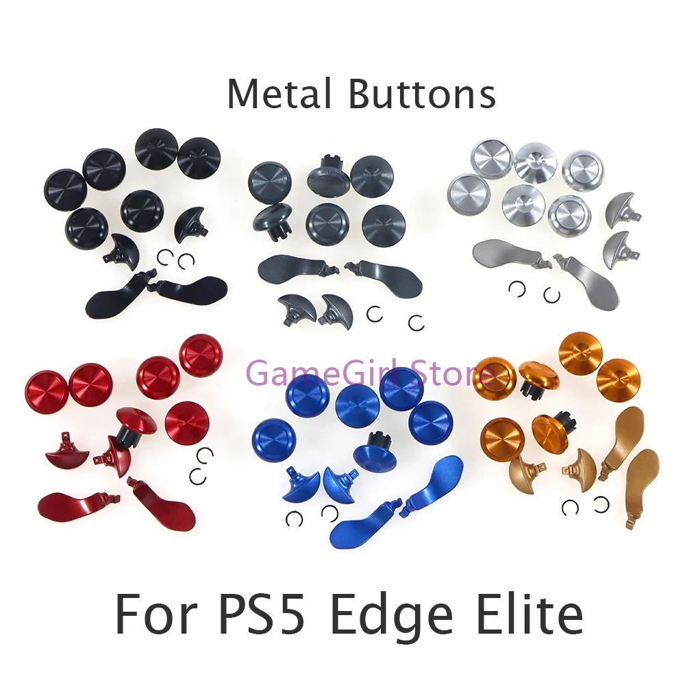 

10sets For PS5 Edge Elite Game Handle Controller Metal High and Low Rocker Cap Paddle Back Button Accessories