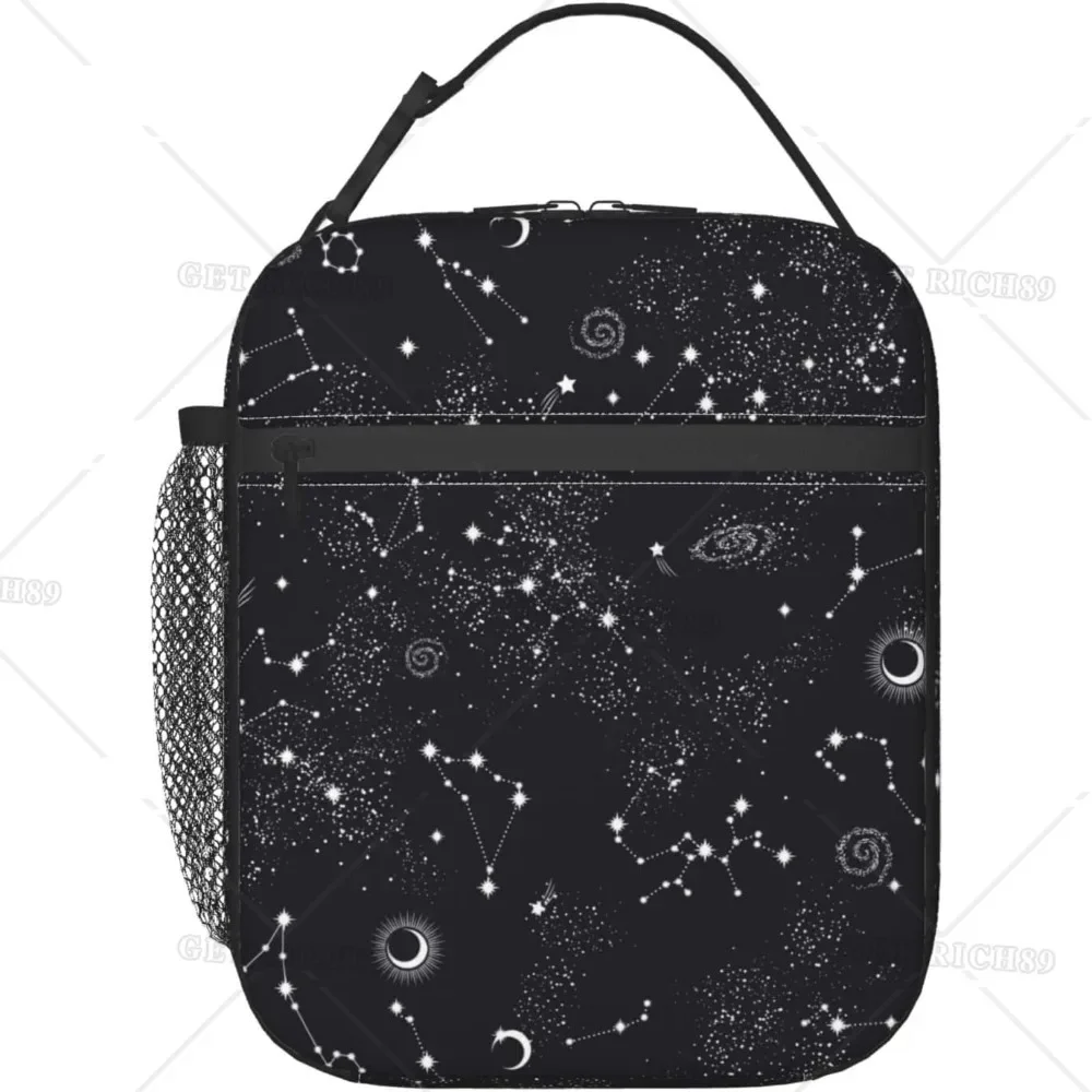 Space Koala Moon Insulated Lunch Bag, Reusable Portable Lunch Box for Office Travel, Meal Tote Bag for Women and Men