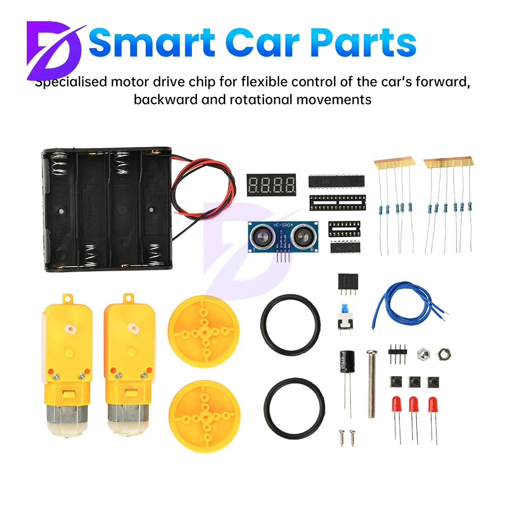 بالموجات فوق الصوتية تتراوح تجنب العوائق سيارة متحكم ذكي سيارة البرمجة لتقوم بها بنفسك طقم لحام #5