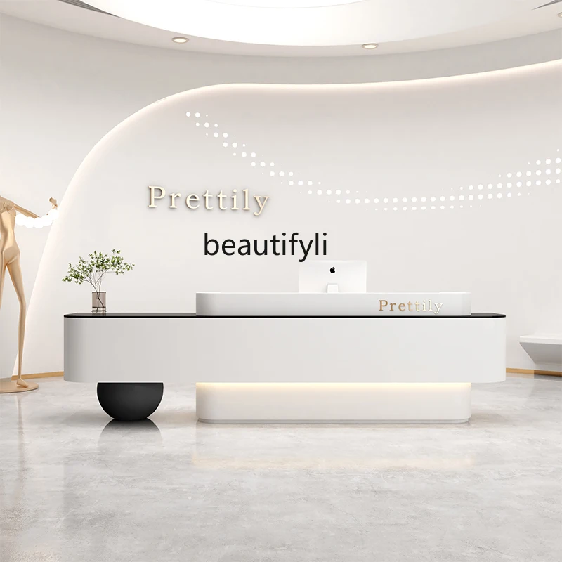 Cashier Clothing Store Bar Counter Simple Modern Front Desk Beauty Salon Company Reception Desk