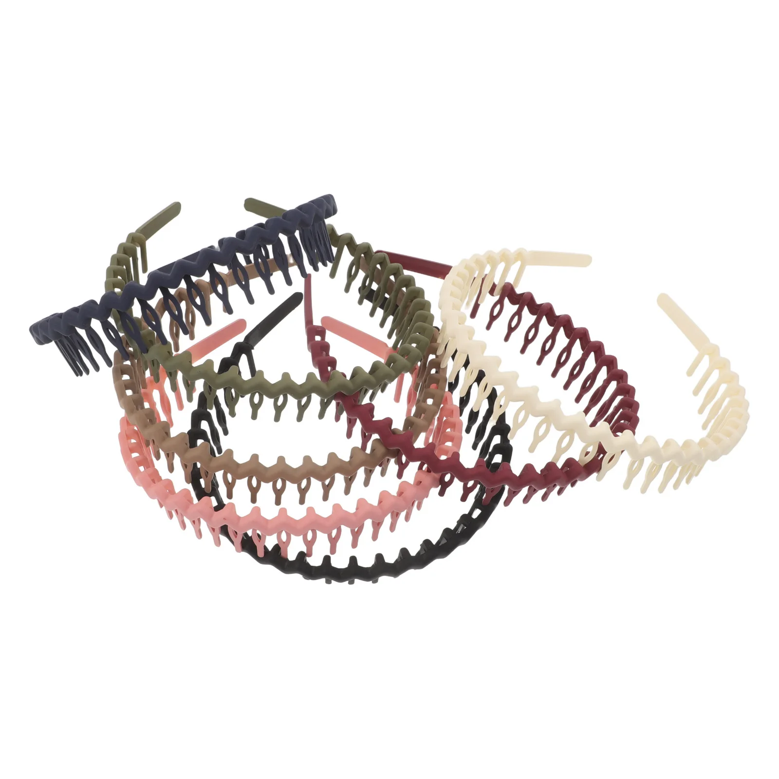 

7Pcs Non Slip Headband Plastic Teeth Wavy Hair Hoop Face Washing Skincare Hair Accessories for Women Men Daily Use