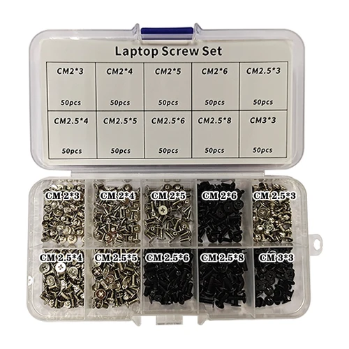 Juego de tornillos para ordenador portátil DELL Sony Toshiba Lenovo Samsung ACER ASUS MSI HP Kit de tornillos de reparación de ordenador portátil tornillos de bisagras para portátiles