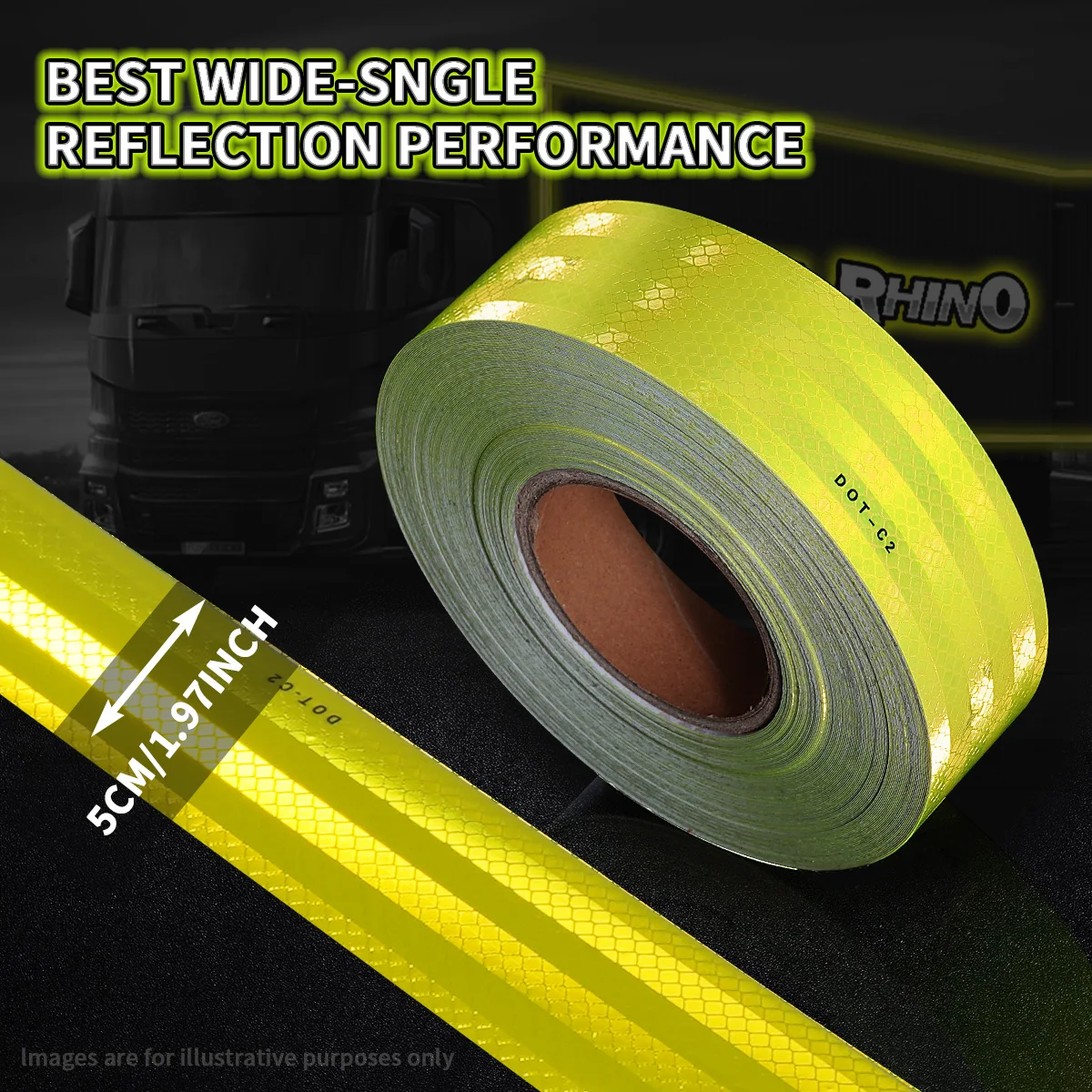Car Truck Reflective Safety Tape Warning Night Light Waterproof Trailer Reflector Sticker For Car Truck Warning Safety image 3