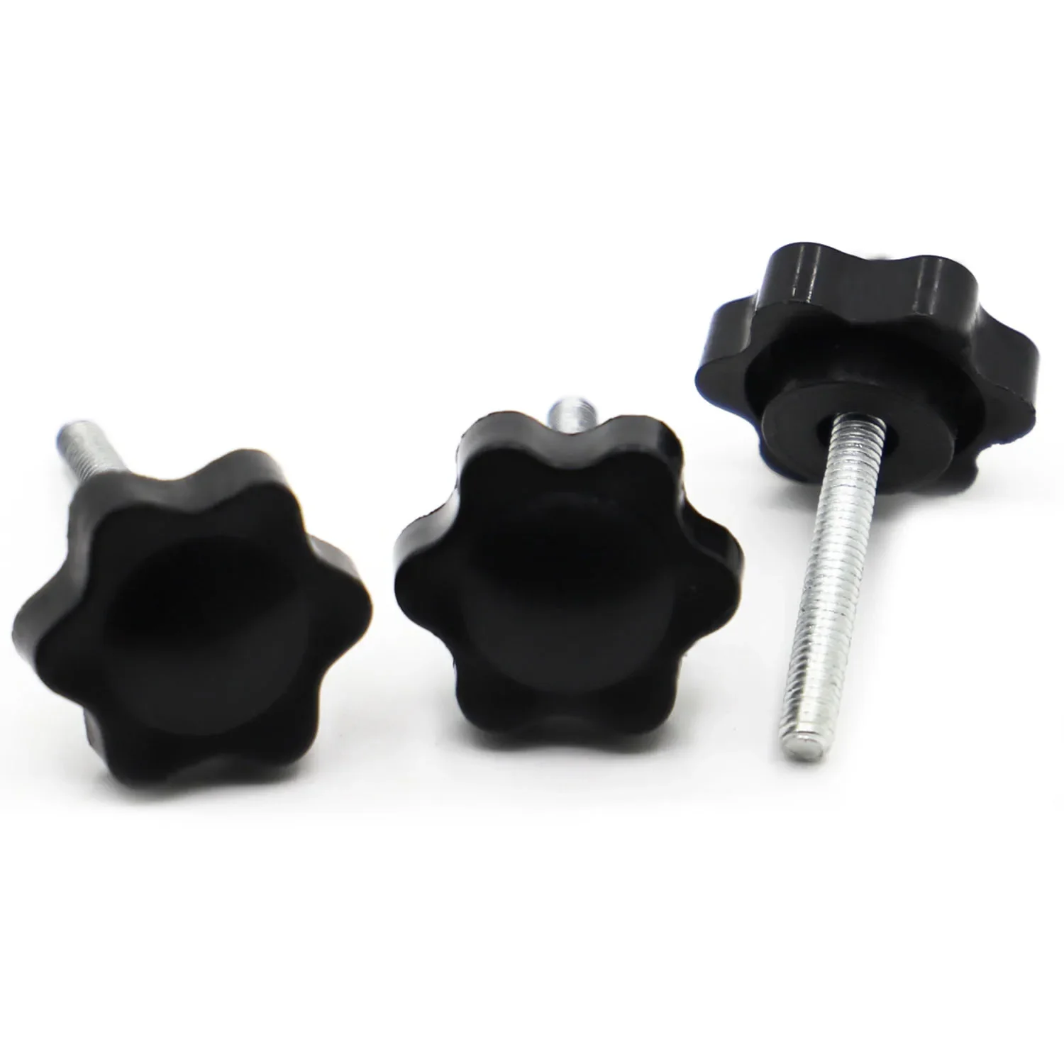 M4 M5 M6 M8 M10 M12 Carbon Steel Knob Plastic Handle Screw Plum Hand Tighten Bolt Star-Shaped Tightening Nuts Bakelite