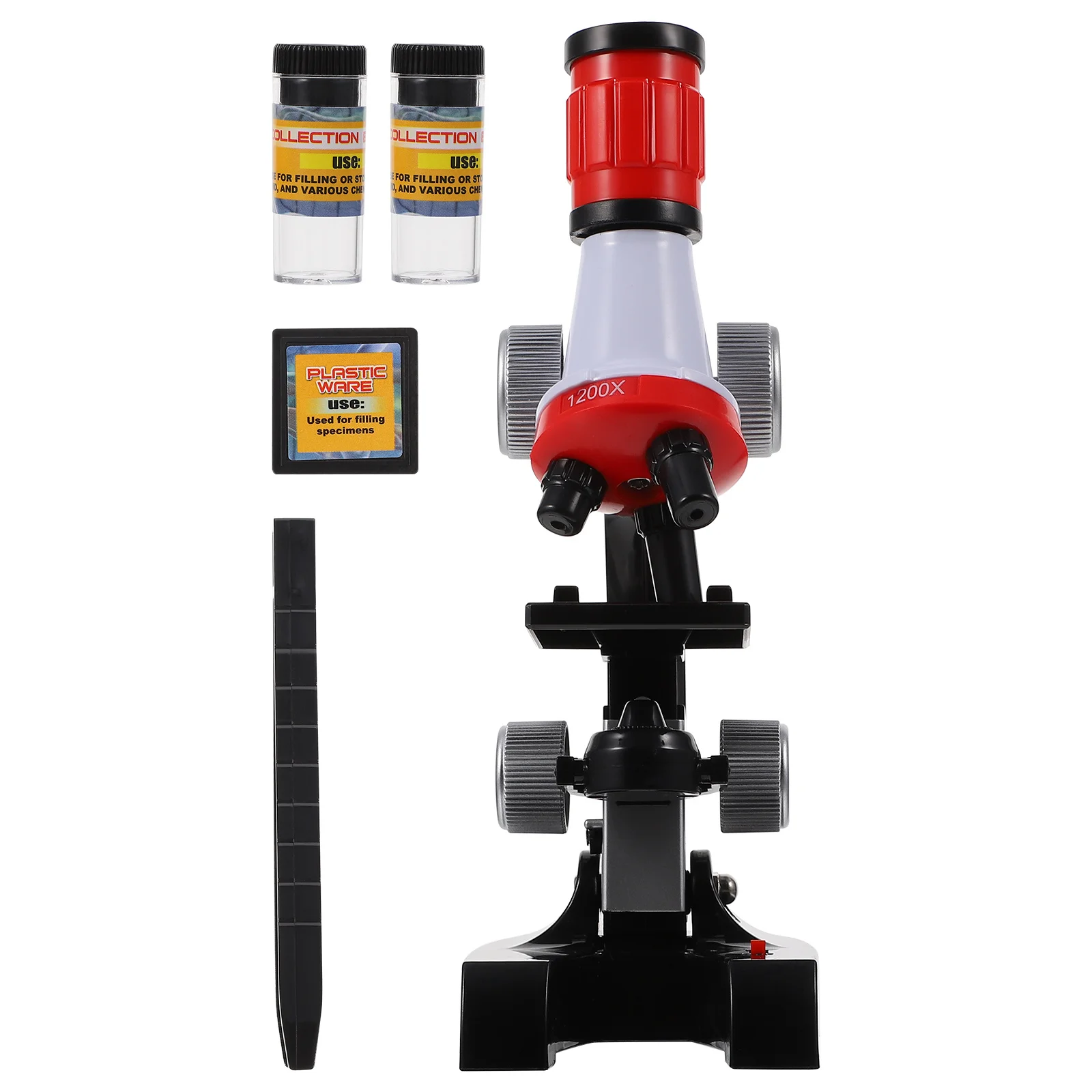 1 set educativo per bambini microscopio biologico in plastica strumento di apprendimento scientifico giocattolo educativo precoce biologico