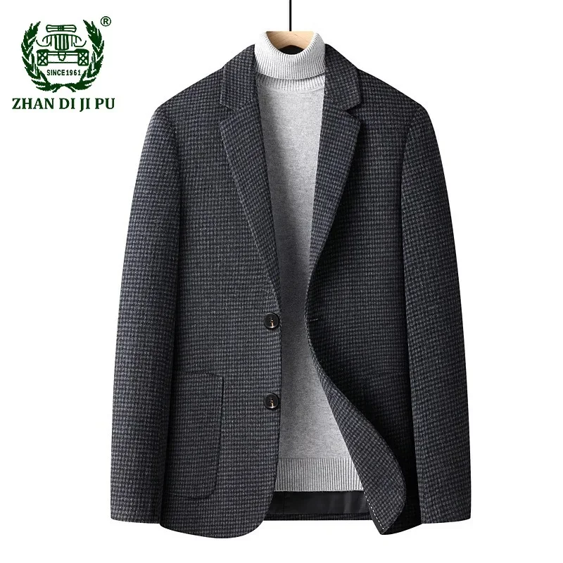 

Autumn Mens Plaid Suit Jacket Single Breasted Men Business Slim Fit Casual Coat Wedding Suits for Men blazer masculino veludo