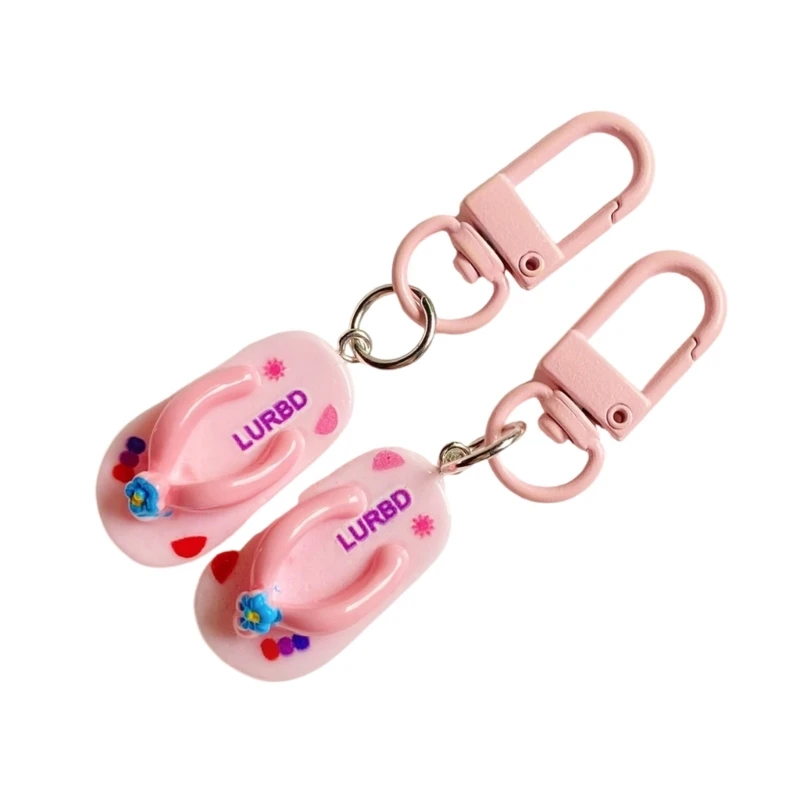 Small Flop Keychain Colorful Resin Accessory for Everyday Use and Travel Miniature Shoe Keyring Key and Bag Pendant