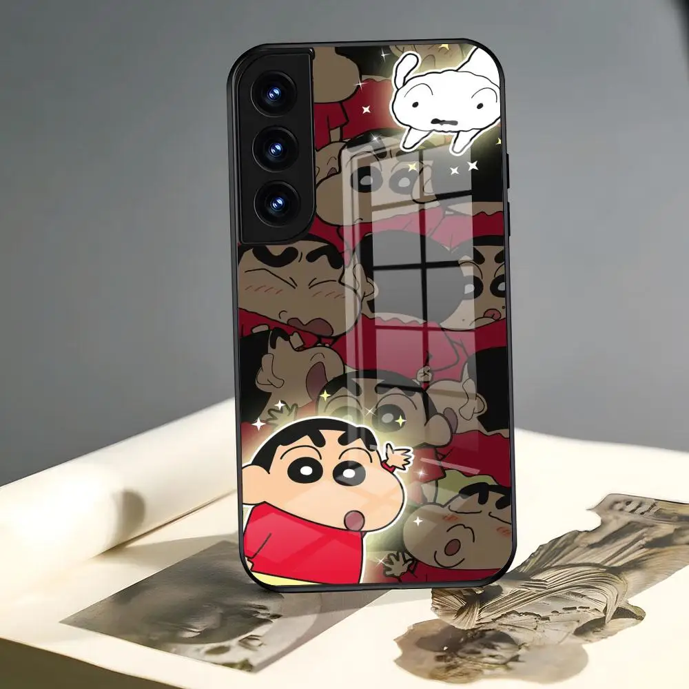 Anime Crayon Shin-chans Phone Case 2024 Anti-robbery Hot For Samsung S 25 24 Ultra Plus 23 22 21 20 A 16 34 54 53 Note20 M 54 Gl