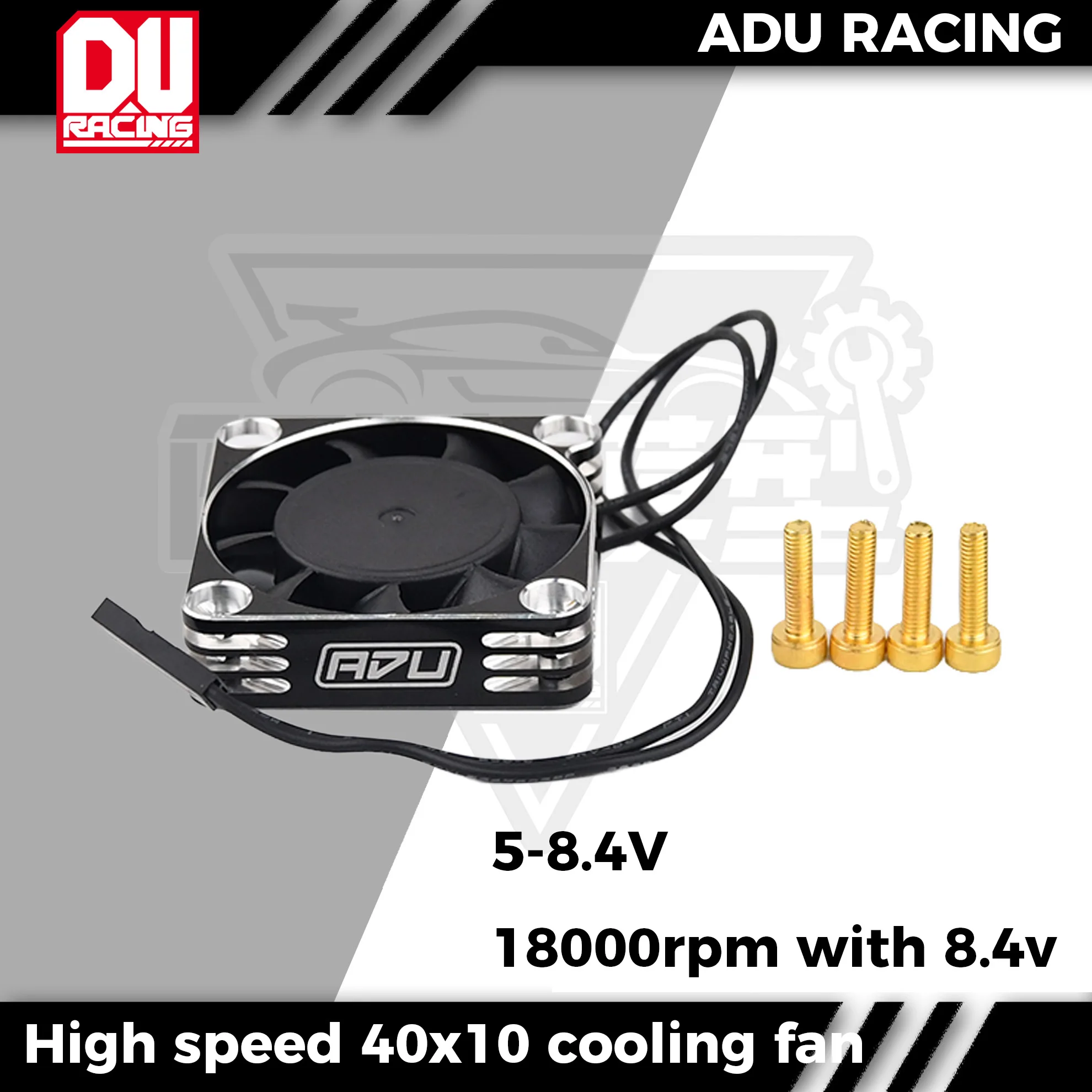 ADU RACING ventilateur de refroidissement métallique haute vitesse 40x10 8.4V 18000RPM