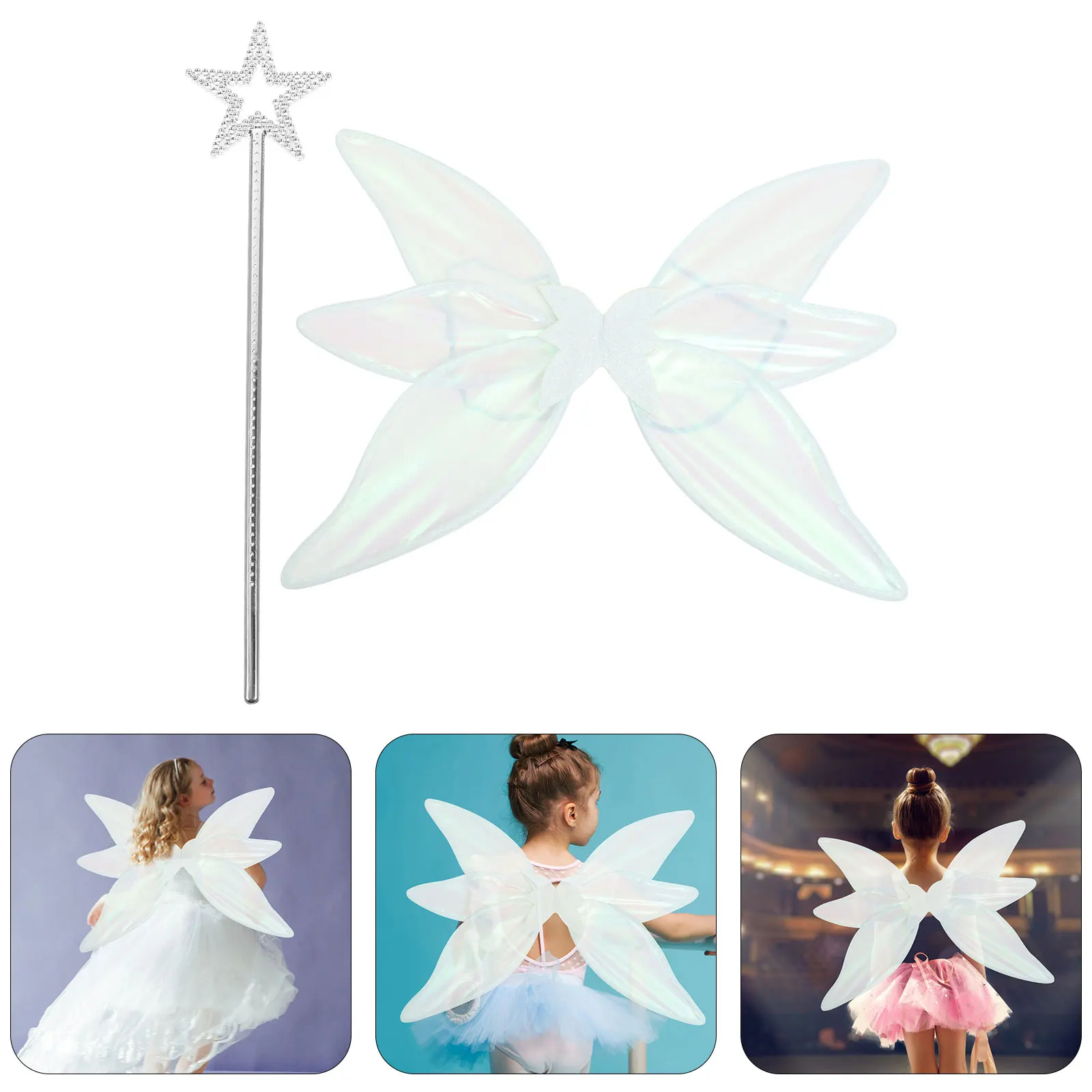

1 Set Fairy Wing Costume Accessories Decorative Wings For Cosplay Party Supplies Masquerade Holiday Light Weight Girls