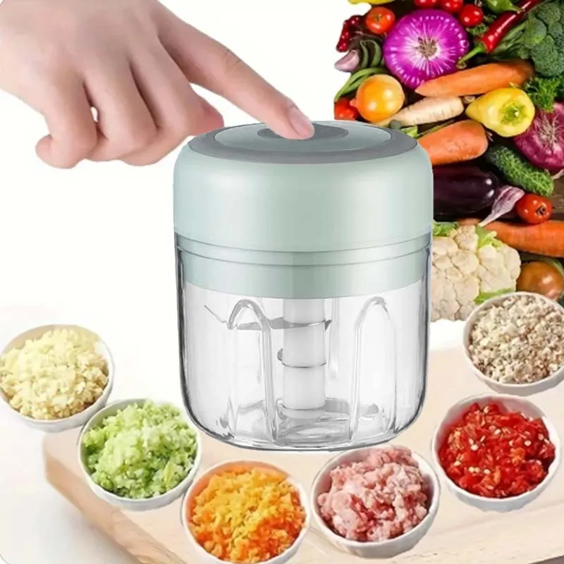 

Automatic Mini Press Food Slicer Speedy Blender Mincer Meat Masher Usb Wireless Electric Mini Garlic Chopper