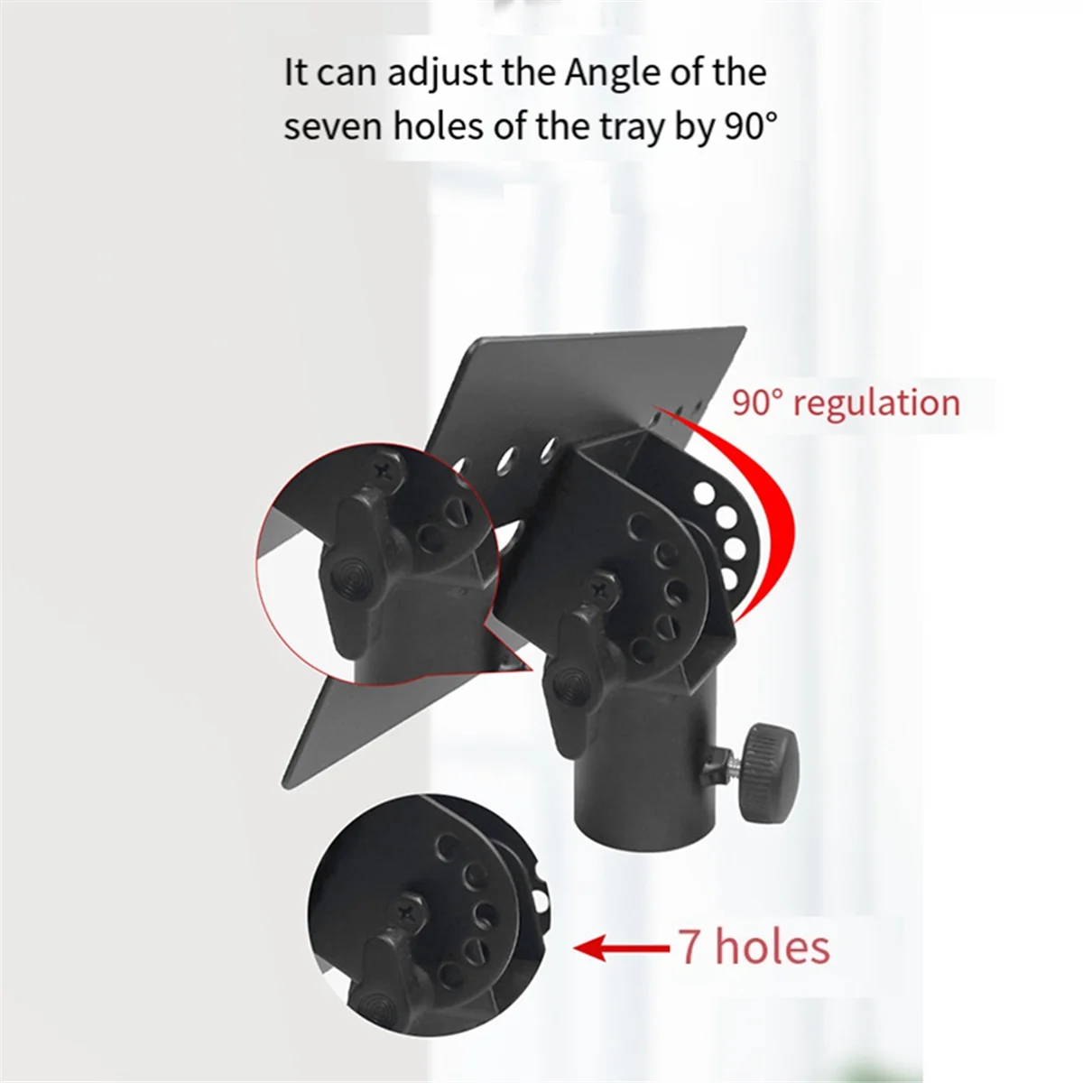 ABJG-Rotatable 35mm Metal Mount Tripod Pole DJ Speaker Stand Adapter Top Cap Rotatable DJ Speaker
