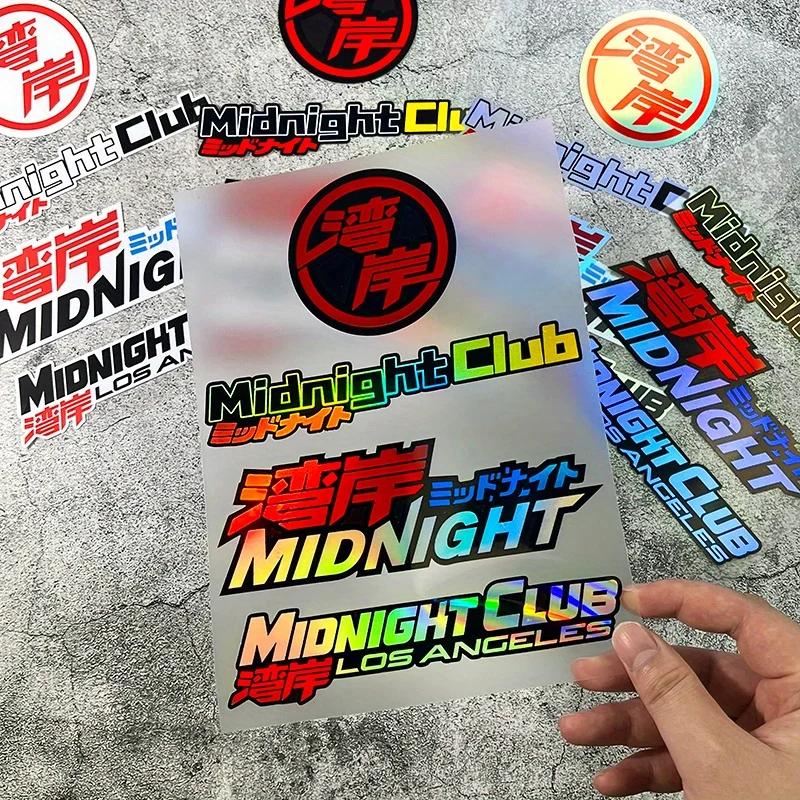 Paquete de Calcomanías para Auto Estilo JDM, Midnight Club, Drift Racing, Vinilo Impermeable para Autos, Motos, SUV, Tuning y Modificaciones