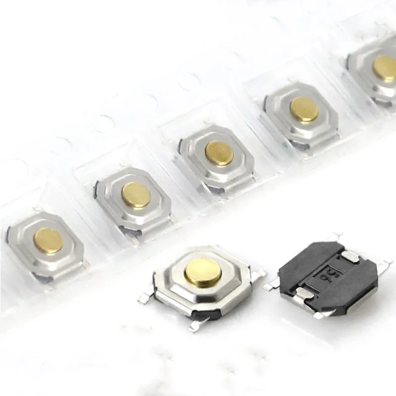 50pcs 4x4 Waterproof Tact Switch 4x4x1.5 4x4x1.6 4x4x1.7-5 Copper-Head Button SMD 4-Pin Mini Micro Switch