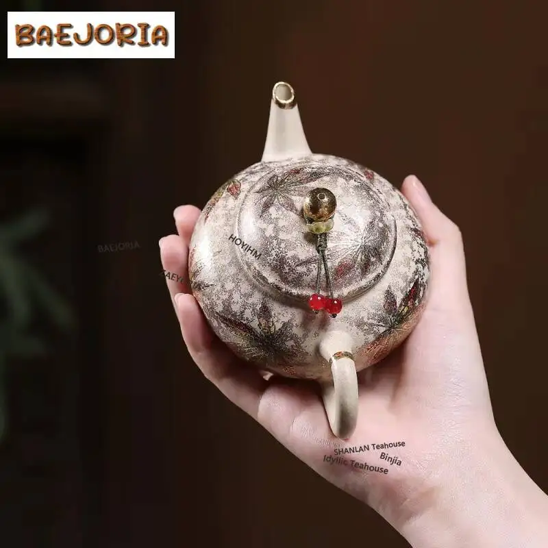 190ml Creative Yixing Purple Clay Teapots Handmade Level Pot Raw Ore Motoyama Green Mud Tea Maker Kettle Zisha Tea Set Cafes - view 4