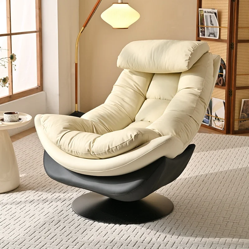 Custom Modern Italian Luxury Swivel Single Lazy Sofa Rotatable Chair For Living Room And Balcony Home Dining Bar Furnitur