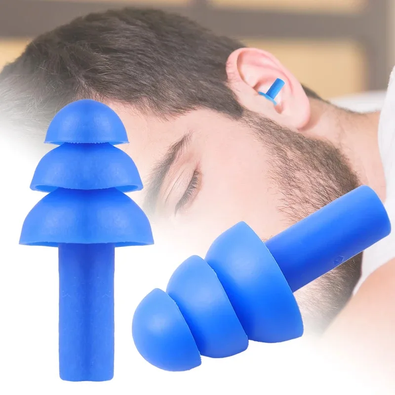 1Pair Soft Silicone Earplugs Waterproof Swimming Earplug Reusable Noise Blocking Comfortable Fit for Adults