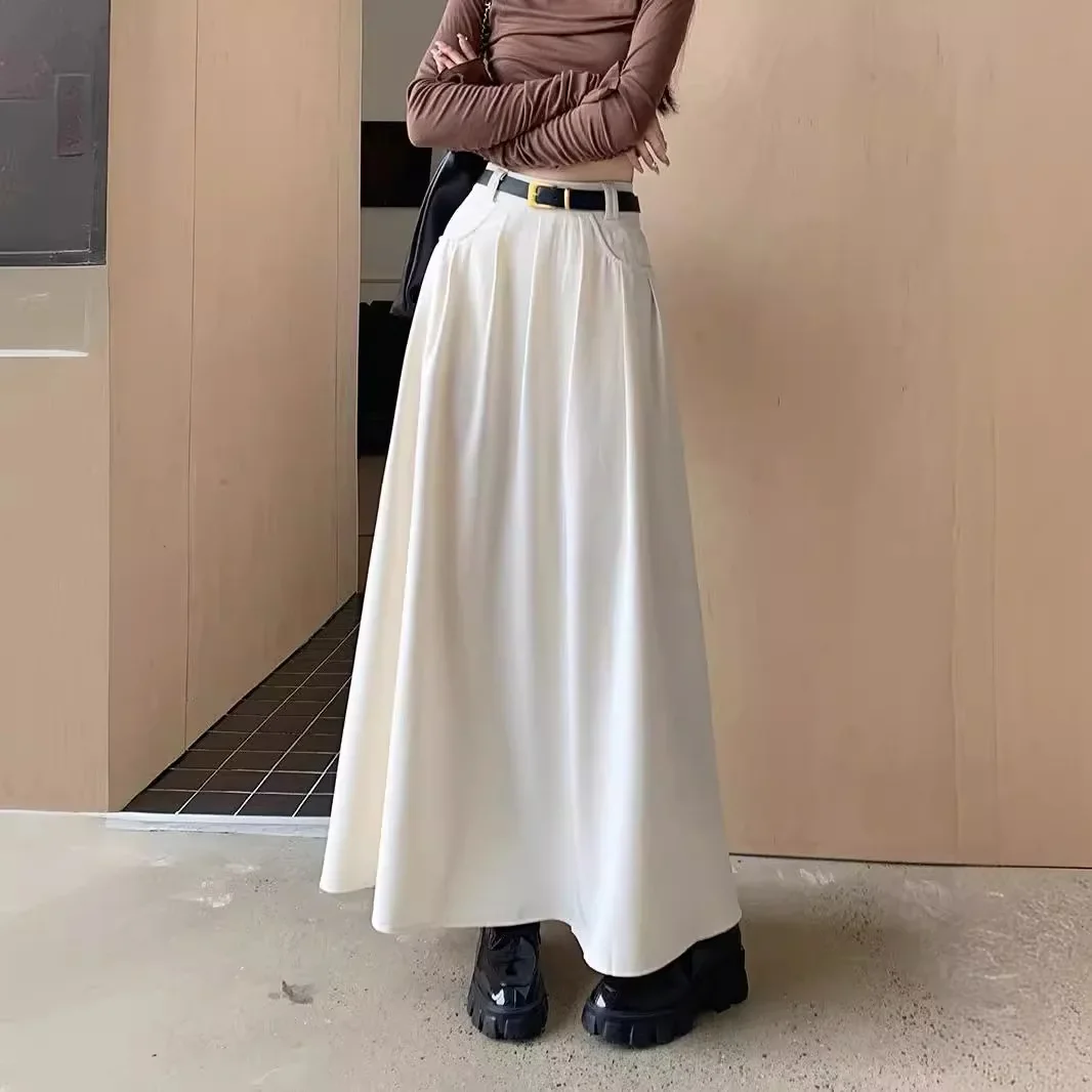 

High-Waisted Skirt Women's Summer 2025 New Elegant Long Slimming Pear-Shaped Body A- Line Skirt Fashionable Female Dress