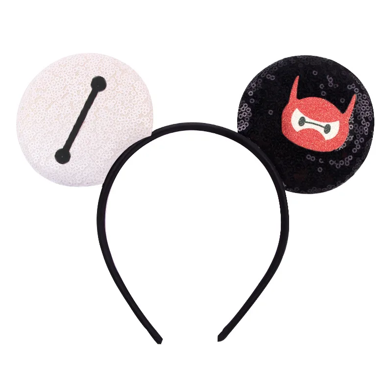 Niedliches 3,3'' Pailletten-Mausohren-Haarband ohne Schleife für Jungen, Frauen, Festival-Party-Kopfschmuck, Mädchen DIY Haaraccessoires – Detail 13