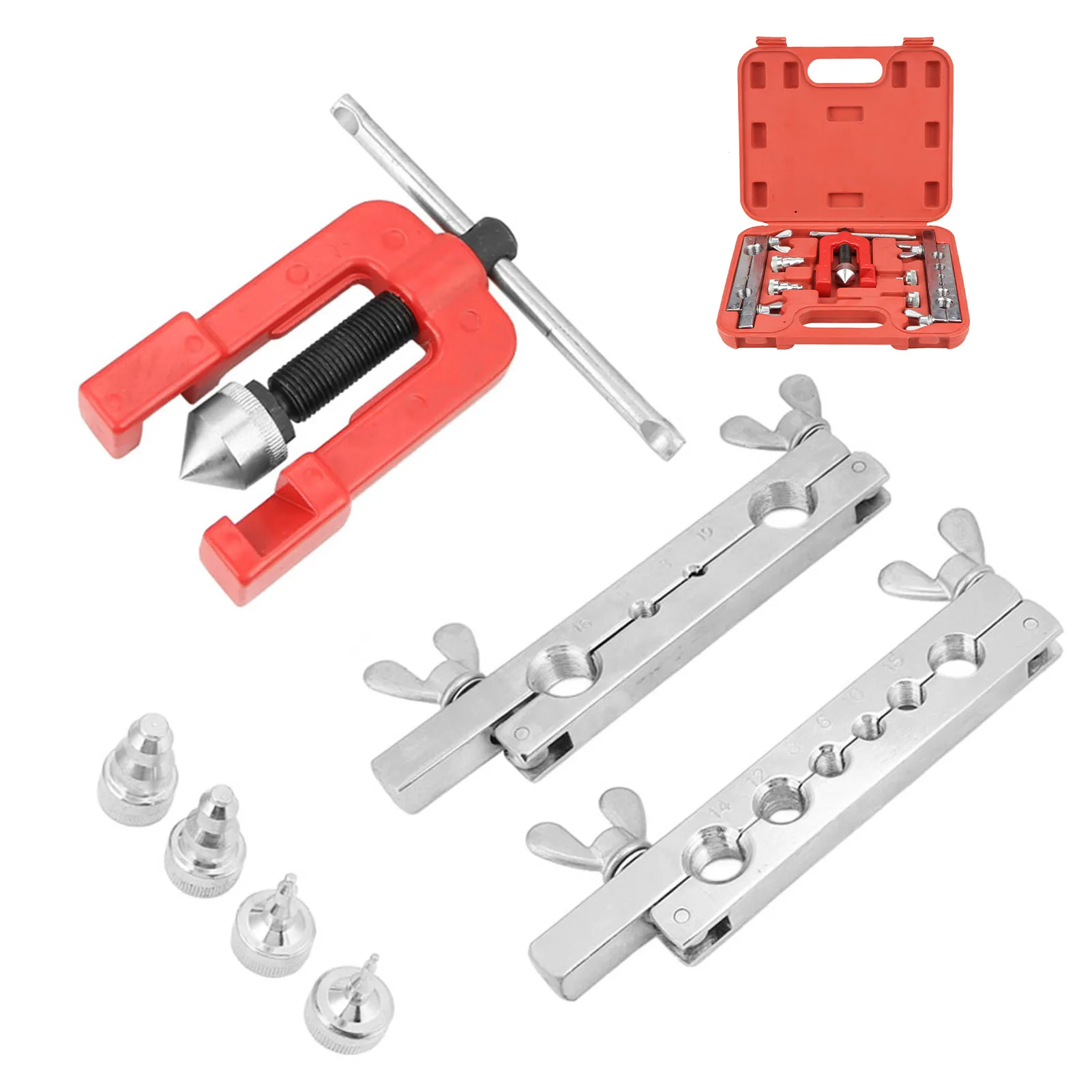 Expanding Hole Range 3-16mm Manual Pipe Flaring Expander Tool Copper Heads Tube Swaging Kit Expanding Pipe Range 3~19mm