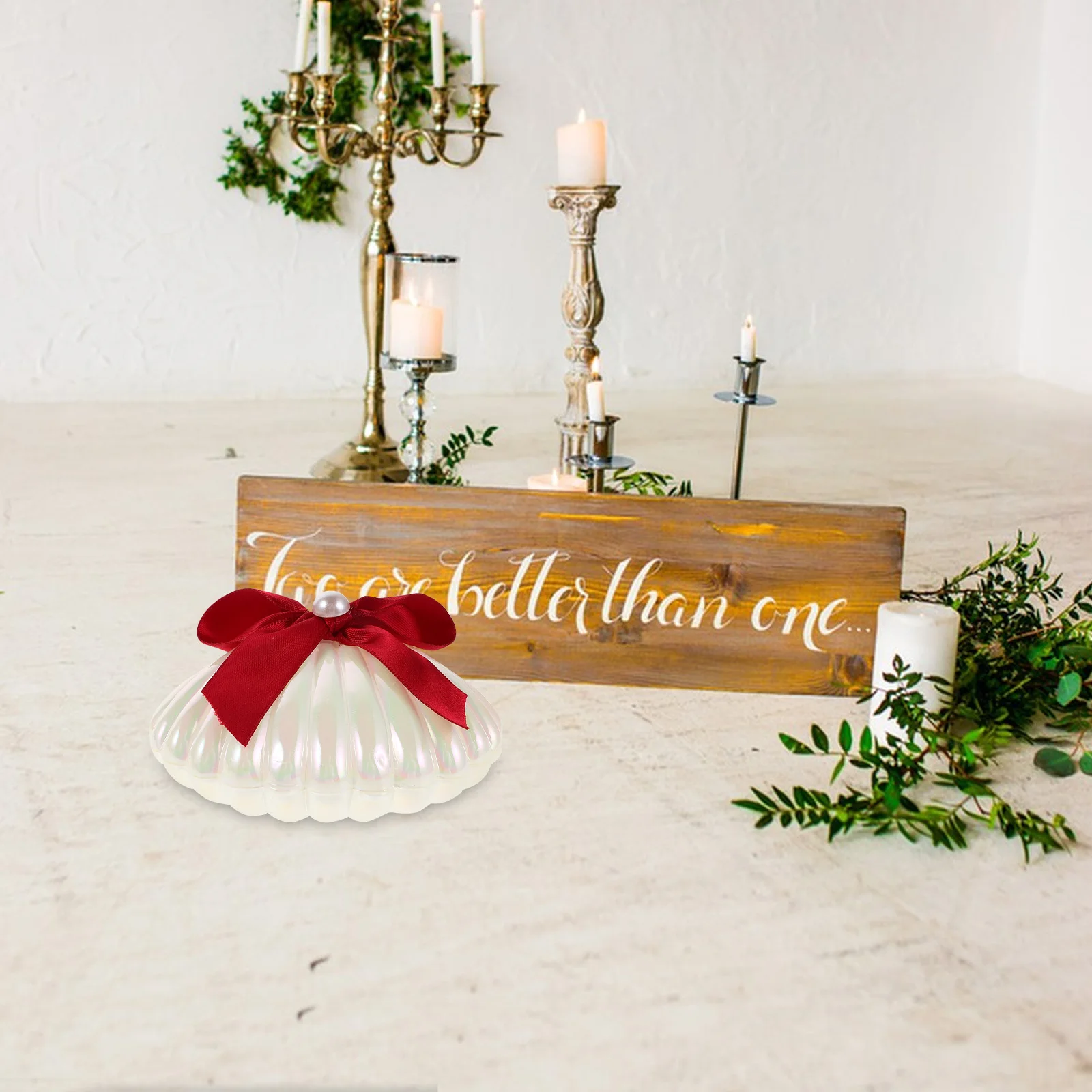 

8Pcs Seashell Wedding Candy Boxes Stylish Bowknot Accents Portable and Versatile for Engagements Bridal Showers Celebrations