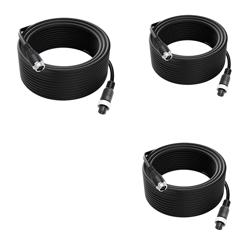 

Video Camera Cable For Rear View Camera And Monitor,4Pin Aviation Extension Cable Extension Wire For Car Truck RV