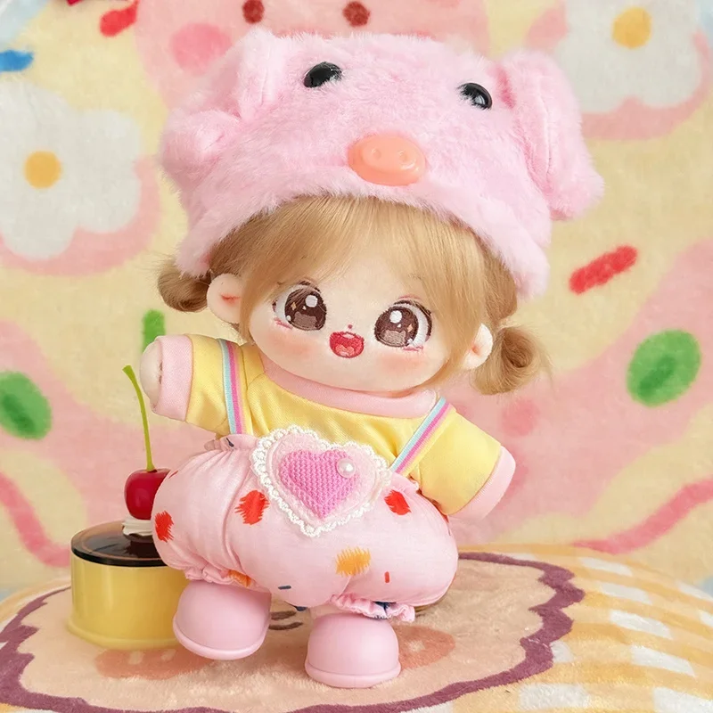 20 cm carino idolo cotone stella bambole orecchie di criceto con sciarpa farcita bambino peluche bambola vestire può cambiare i vestiti fan raccogliere regalo