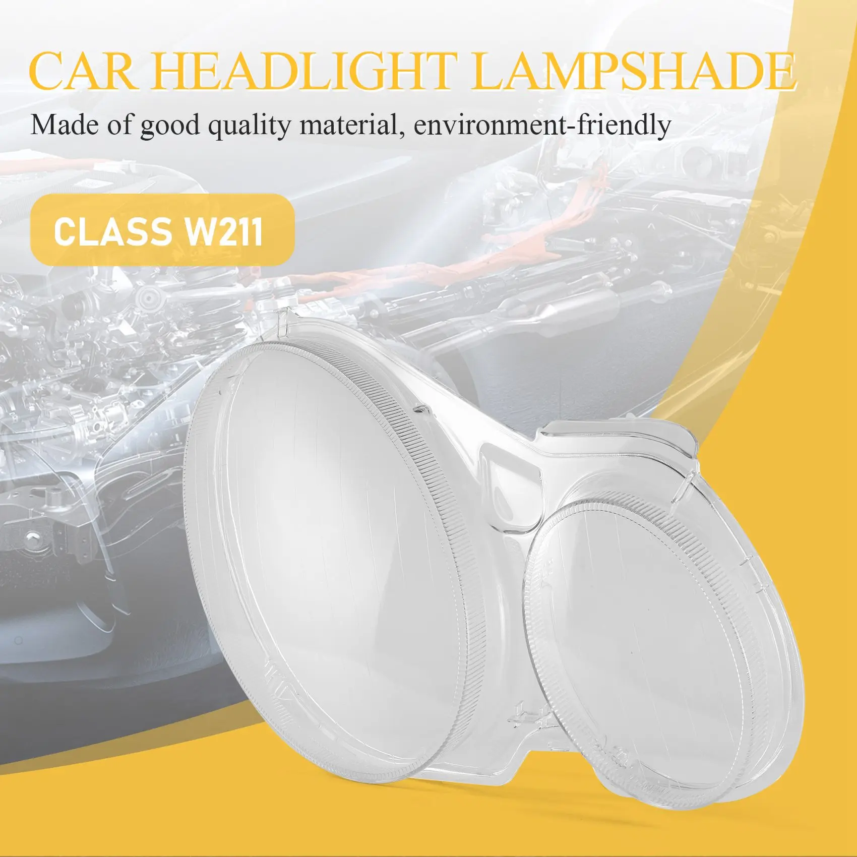 

AEA6-Car Headlight Lens Glass Lampshade Fog Lamp Cover Headlight Cover For Mercedes Benz E Class W211 2002-2008 E320 E350 E280 E