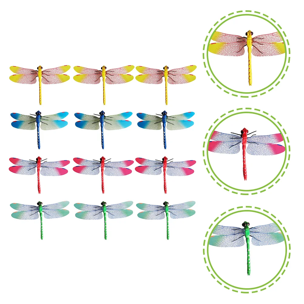 

20 Pcs Artificial Simulation Dragonfly Parrot Toys Adornment Miniature Garden Model Faux Plants Indoor